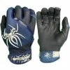 2023 Spiderz Pro Model Batting Gloves: Navy Blue/White -Deals Baseball Glove Store 2023SpiderzProModelBattingGloves Navy White Title
