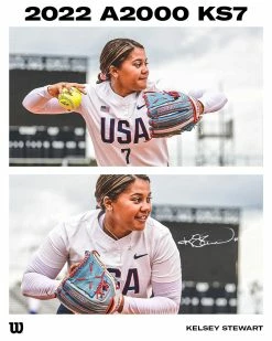 2022 Wilson A2000 Kelsey Stewart KS7 GM 12" Fastpitch Glove: WTA20RF22KS7 -Deals Baseball Glove Store 21 0486 Wilson USA Softball GM Kelsey Stewart Social 01