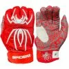 2023 Spiderz HYBRID Batting Gloves: Red/White -Deals Baseball Glove Store 22RedWhite