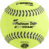Worth Platinum Dot EXTREME Batting Practice Softballs: BPX12U -Deals Baseball Glove Store BPX12U