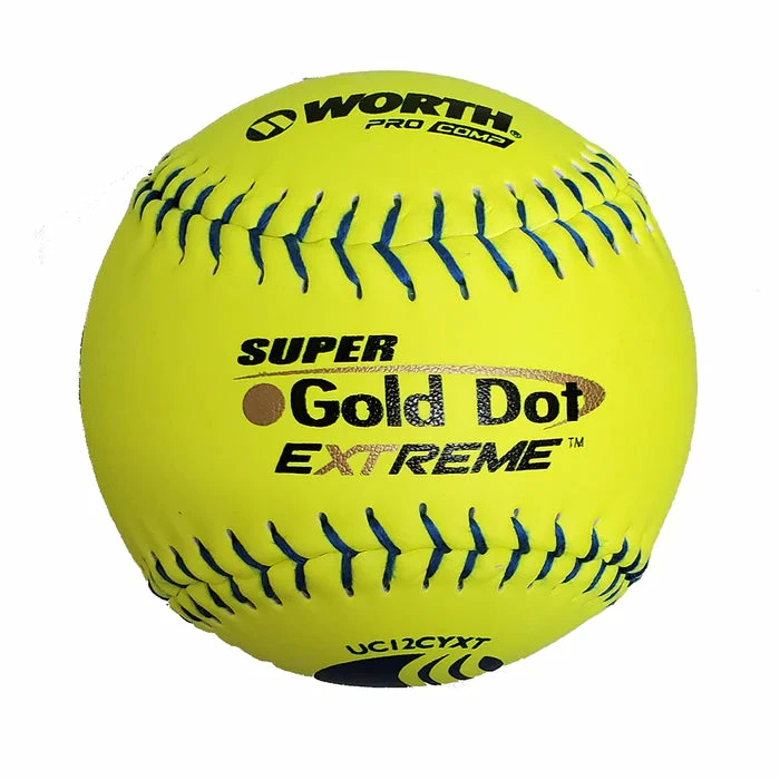 Worth 12" USSSA Super Gold Dot Extreme Classic M Softballs (Dozen): UC12CYXT 3 Worth 12" USSSA Super Gold Dot Extreme Classic M Softballs (Dozen): UC12CYXT