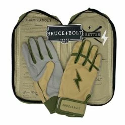 Bruce Bolt Premium Pro Military Series Short Cuff Batting Gloves: Beige -Deals Baseball Glove Store IMG 0887