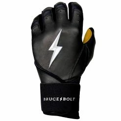 Bruce Bolt PREMIUM PRO Long Cuff Batting Gloves: Black 16 Bruce Bolt PREMIUM PRO Long Cuff Batting Gloves: Black -Deals Baseball Glove Store LC BLKG LEFT