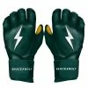 Bruce Bolt PREMIUM PRO Long Cuff Batting Gloves: Green -Deals Baseball Glove Store LC GRNG HERO