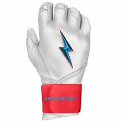 Bruce Bolt PREMIUM PRO BRINSON Series Long Cuff Batting Gloves: White 10 Bruce Bolt PREMIUM PRO BRINSON Series Long Cuff Batting Gloves: White -Deals Baseball Glove Store LC LBW RIGHT