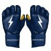 Bruce Bolt PREMIUM PRO Long Cuff Batting Gloves: Navy -Deals Baseball Glove Store LC NVYG HERO