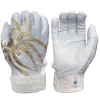 2022 Spiderz PRIZM Batting Gloves: White/Gold -Deals Baseball Glove Store PRIZM WhiteGold