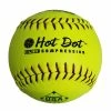 Worth 12" ASA Hot Dot Slowpitch Softballs (Dozen): AHD12CY -Deals Baseball Glove Store PROCOMP