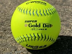 Worth 12" Super Gold Dot PRO M USSSA Slowpitch Softballs (Dozen): UM12CY -Deals Baseball Glove Store PhotoMar11 121035PM