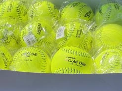 Worth 12" Super Gold Dot PRO M USSSA Slowpitch Softballs (Dozen): UM12CY -Deals Baseball Glove Store PhotoMar11 121104PM