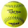 Worth 12" Super Gold Dot PRO M USSSA Slowpitch Softballs (Dozen): UM12CY