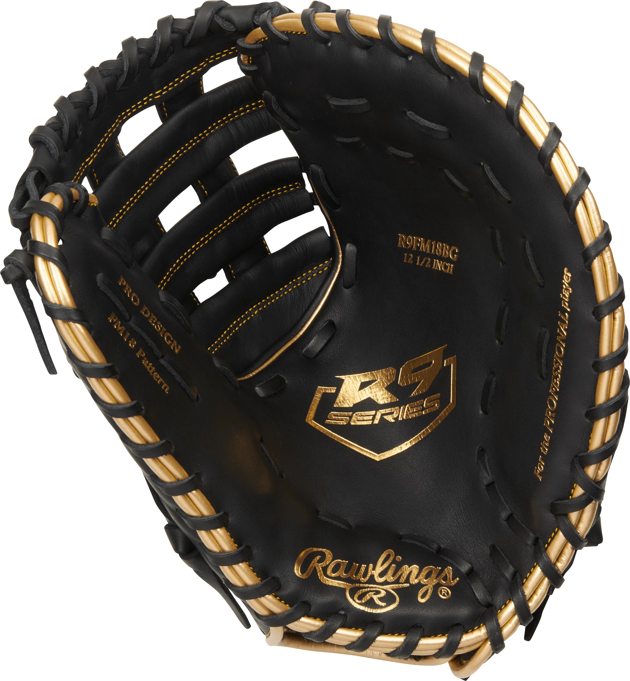Rawlings R9 12.5" Baseball First Base Mitt: R9FM18BG 4 Rawlings R9 12.5" Baseball First Base Mitt: R9FM18BG - Image 2