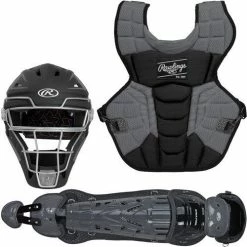 Rawlings Intermediate Black/Graphite VELO 2.0 Catcher's Gear Box Set: CSV2I-B/GPH