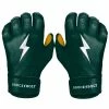 Bruce Bolt PREMIUM PRO Short Cuff Batting Gloves: GREEN 2 Bruce Bolt PREMIUM PRO Short Cuff Batting Gloves: GREEN -Deals Baseball Glove Store SC GRNG HERO