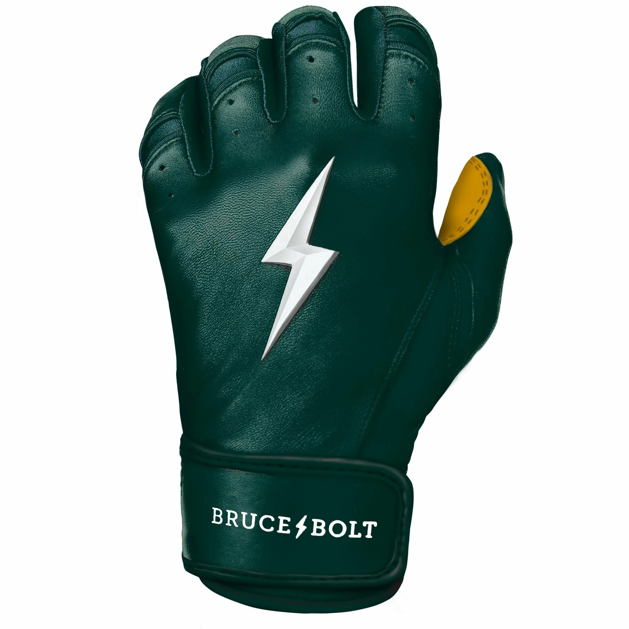 Bruce Bolt PREMIUM PRO Short Cuff Batting Gloves: GREEN 9 Bruce Bolt PREMIUM PRO Short Cuff Batting Gloves: GREEN - Image 7