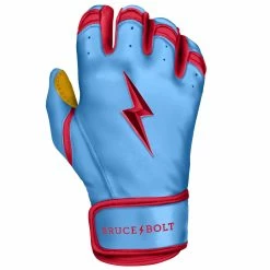 Bruce Bolt PREMIUM PRO BADER Series Short Cuff Batting Gloves: Baby Blue 12 Bruce Bolt PREMIUM PRO BADER Series Short Cuff Batting Gloves: Baby Blue -Deals Baseball Glove Store SC HBB RIGHT