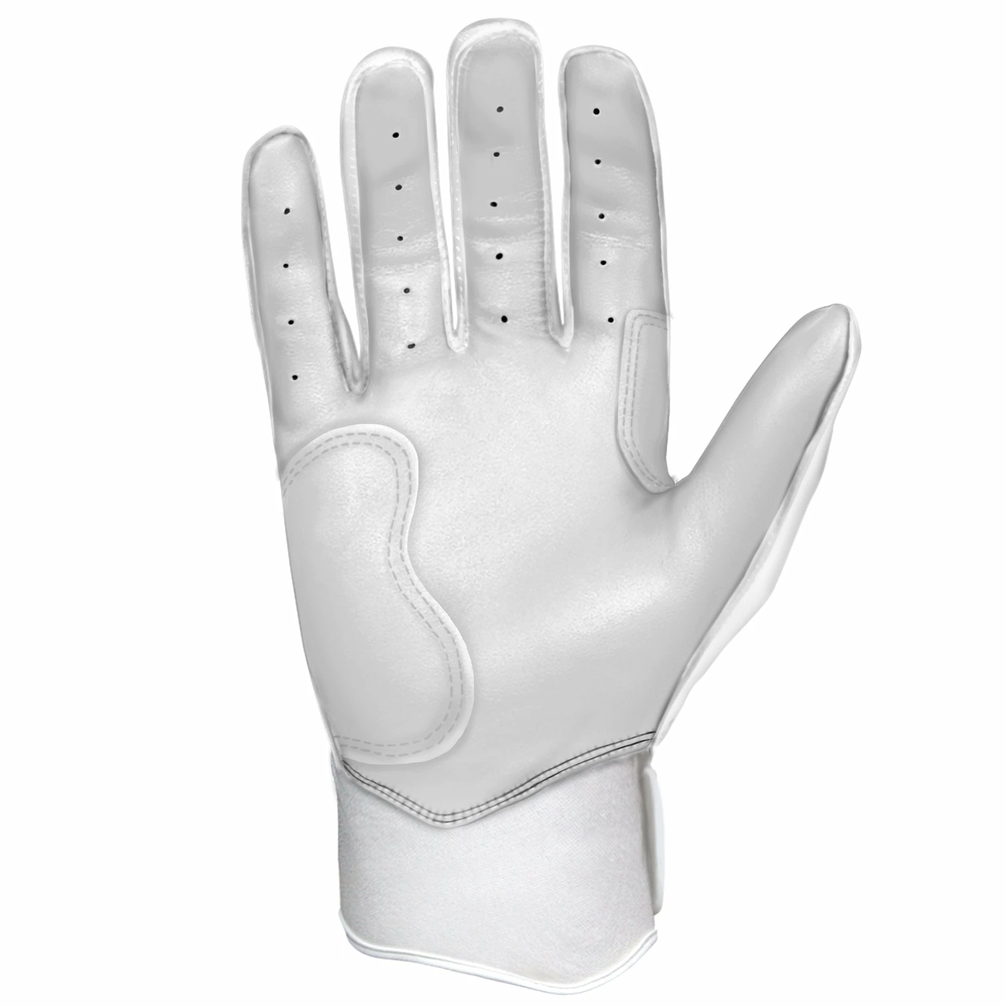 Bruce Bolt PREMIUM PRO BRINSON Series Short Cuff Batting Gloves: White 5 Bruce Bolt PREMIUM PRO BRINSON Series Short Cuff Batting Gloves: White - Image 3