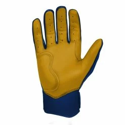Bruce Bolt PREMIUM PRO Short Cuff Batting Gloves: Navy -Deals Baseball Glove Store SC NVYG PALM