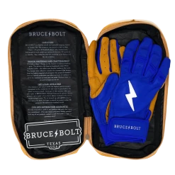 Bruce Bolt PREMIUM PRO Short Cuff Batting Gloves: Royal -Deals Baseball Glove Store SC ROYG BAG2