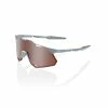 100% HYPERCRAFT Sunglasses Matte Stone Grey - HiPER Crimson Silver Mirror Lens