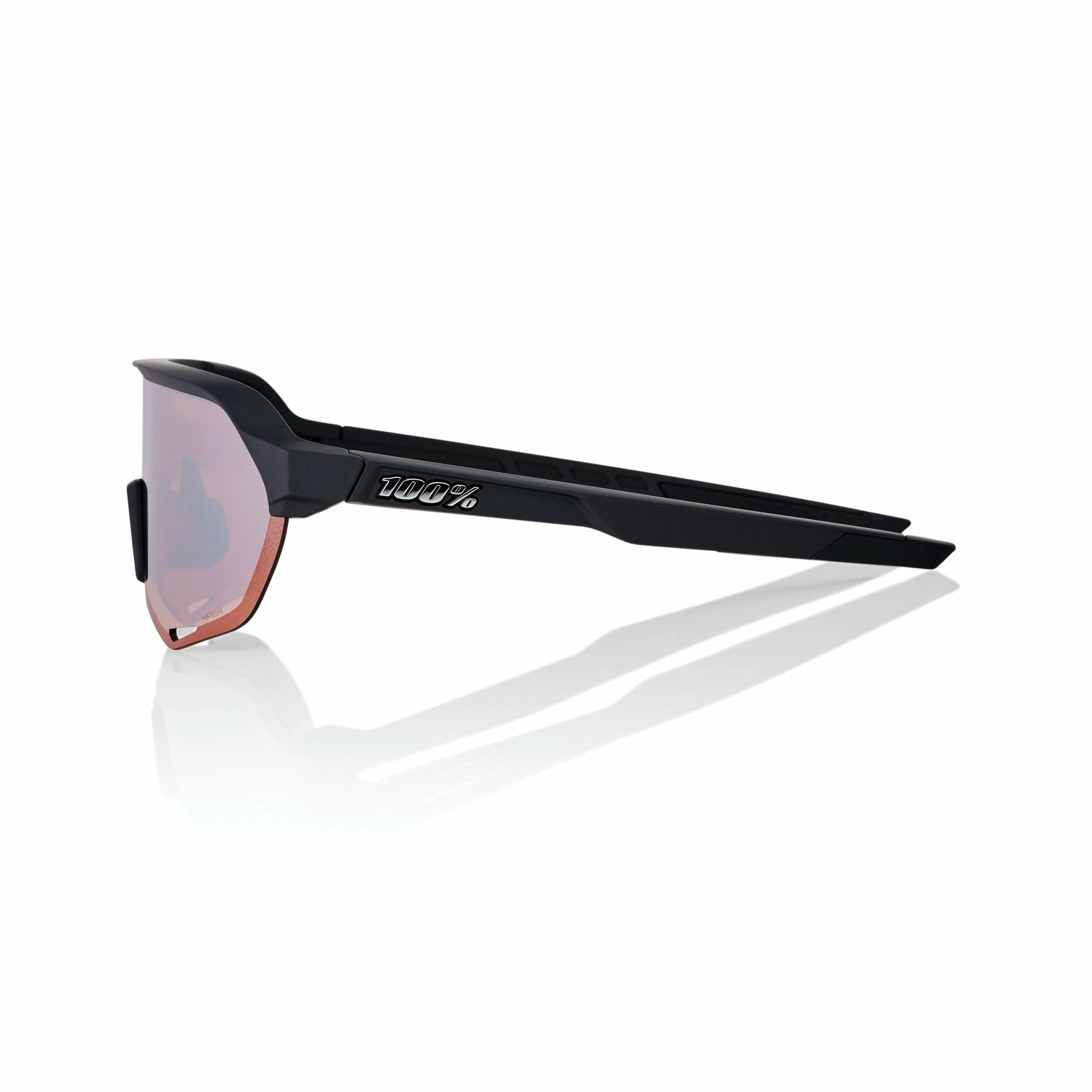 100% S2 Sunglasses Soft Tact Black - HiPER Crimson Silver Mirror Lens 5 100% S2 Sunglasses Soft Tact Black - HiPER Crimson Silver Mirror Lens - Image 3
