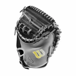 2023 Wilson A2000 M2 33.5" Baseball Catcher's Mitt: WBW100977335 12 2023 Wilson A2000 M2 33.5" Baseball Catcher's Mitt: WBW100977335 -Deals Baseball Glove Store WBW100977 2 A2000 C M2SS 335 Grey Black.png.cq5dam.web .1200.1200