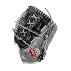 2023 Wilson A2000 FP75SS 11.75" Infield Fastpitch Glove: WBW1009911175 -Deals Baseball Glove Store WBW100991 2 A2000 FP FP75SS 1175 GreySnakeSS Black Red
