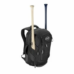 Wilson A2000 Players Backpack Bat Bag: WTA2000 -Deals Baseball Glove Store WTA20BPBL 1 Wilson A2000 Backpack Black Silver Front wBats.png.cq5dam.web .1200.1200
