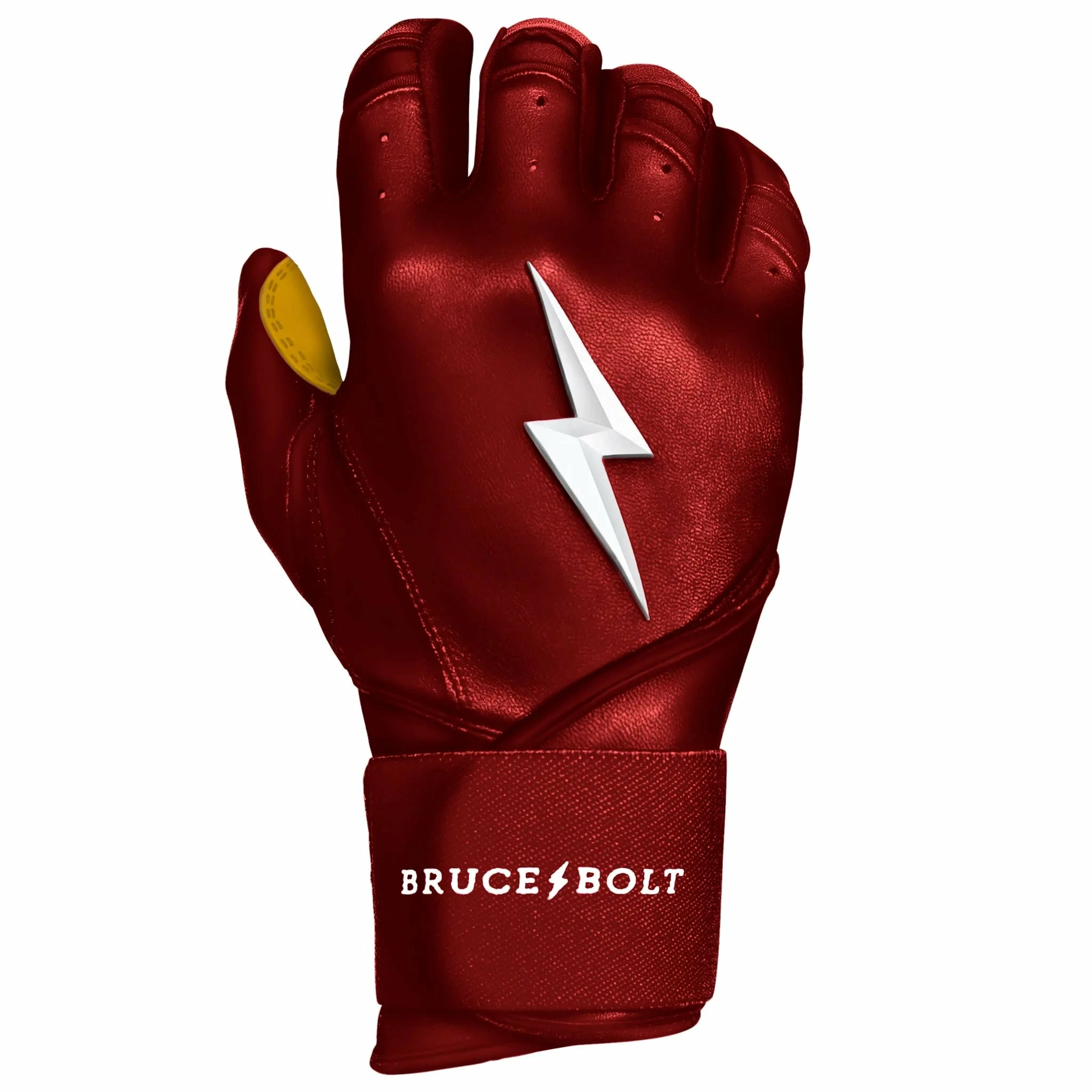 Bruce Bolt PREMIUM PRO Long Cuff Batting Gloves: Maroon 4 Bruce Bolt PREMIUM PRO Long Cuff Batting Gloves: Maroon - Image 2